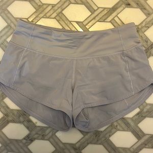 Light Purple Lululemon Speed up Shorts, Size 0, 2.5 Inch